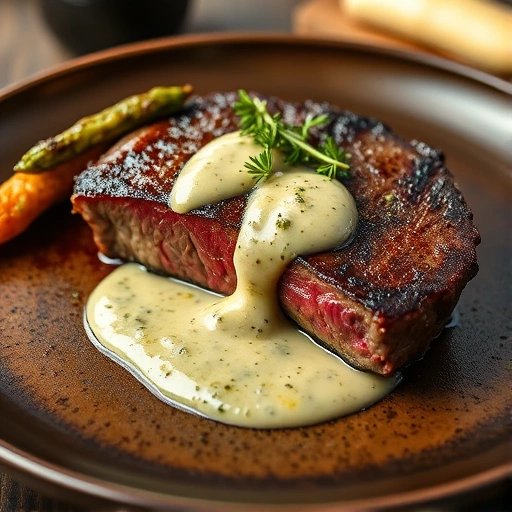 Biefstuk (Gebakken) met Groene Peperroomsaus