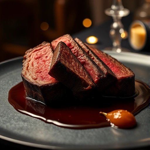 Hertenbiefstuk met Portsaus