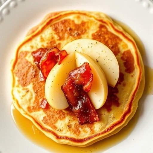 Pannekoek met spek en appel