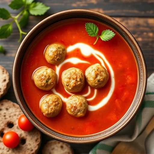 Tomatensoep (traditioneel, met balletjes)